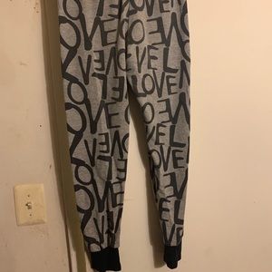 Black/gray sweat pants